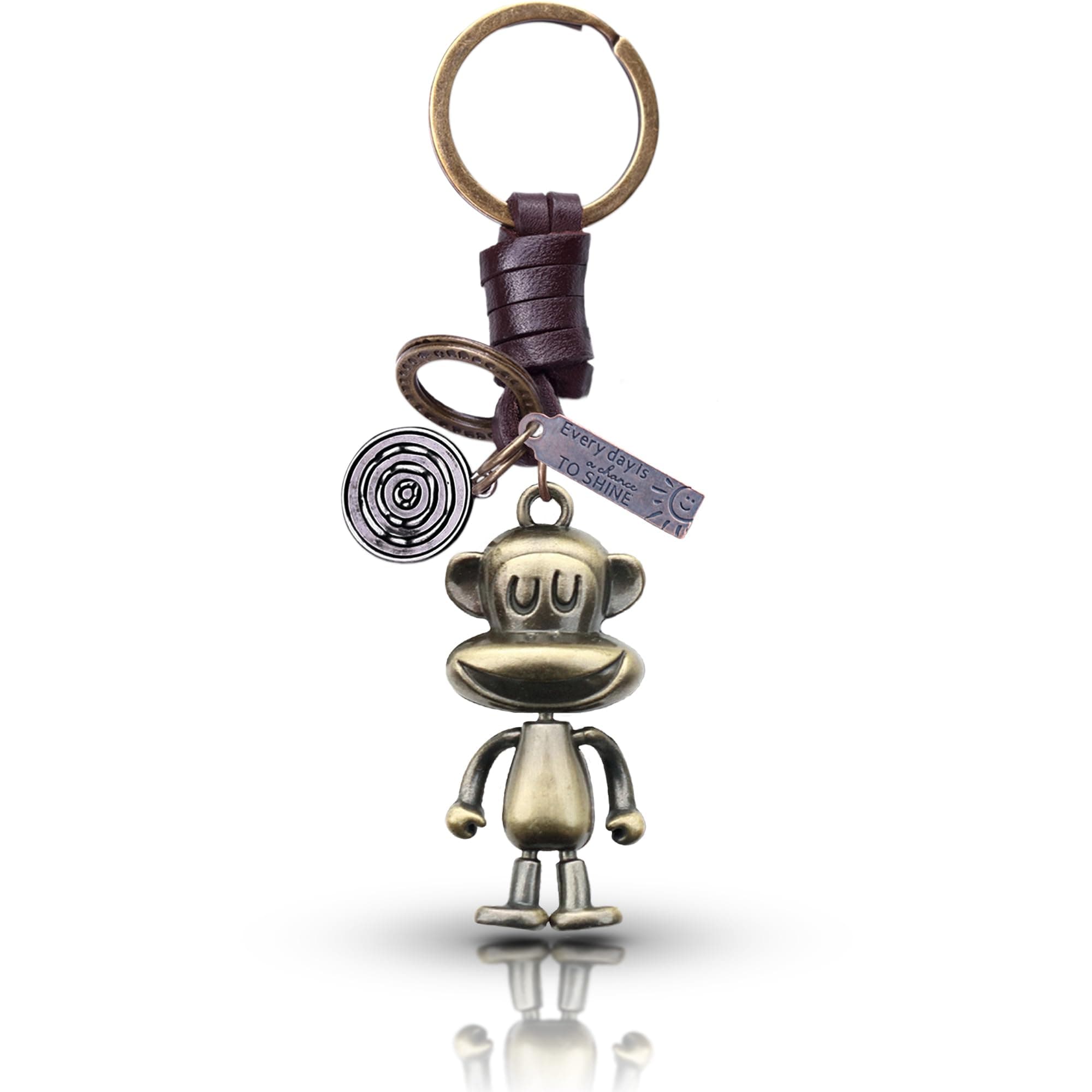 AuPra Personalised Monkey Keyring Gift | Custom Engraved Monkey Keychain | Cute Monkey Charm Key Ring for Women & Men | Funny Gift Idea