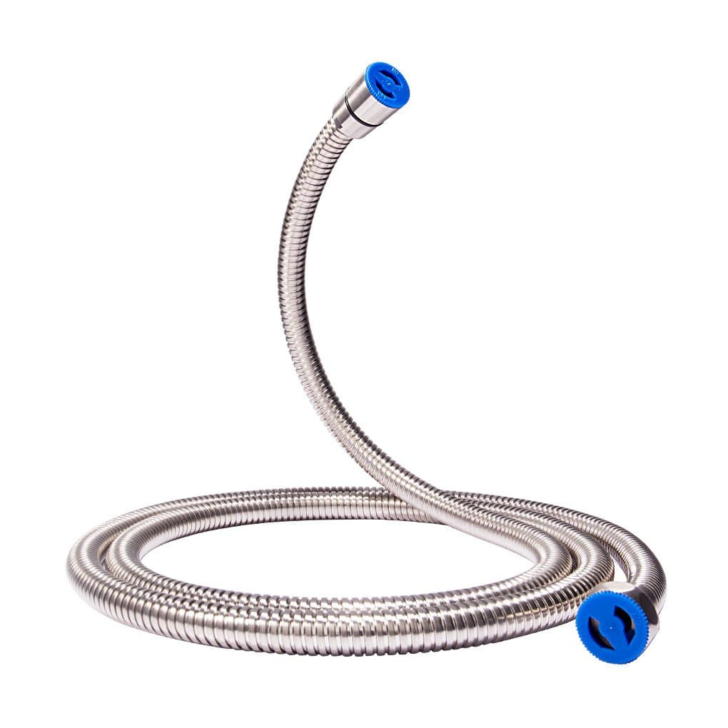 Charmingwater 70 Inch Shower Hose, Explosion-proof Long Double Stainless Steel Replacement Shower Hose with Brass Fittings, Brushed Nickel