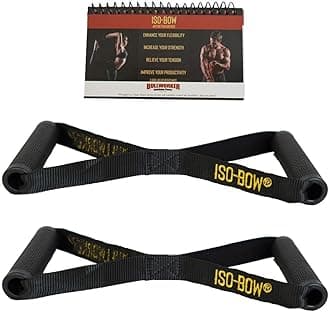 Bullworker Iso-Bow Pro Pair: Isometric Exercise Equipment; Portable Home Fitness Training Strap for Strength and Flexibility Gains, Traveling Stretching Tool Yoga Pilates (Does Not Stretch)