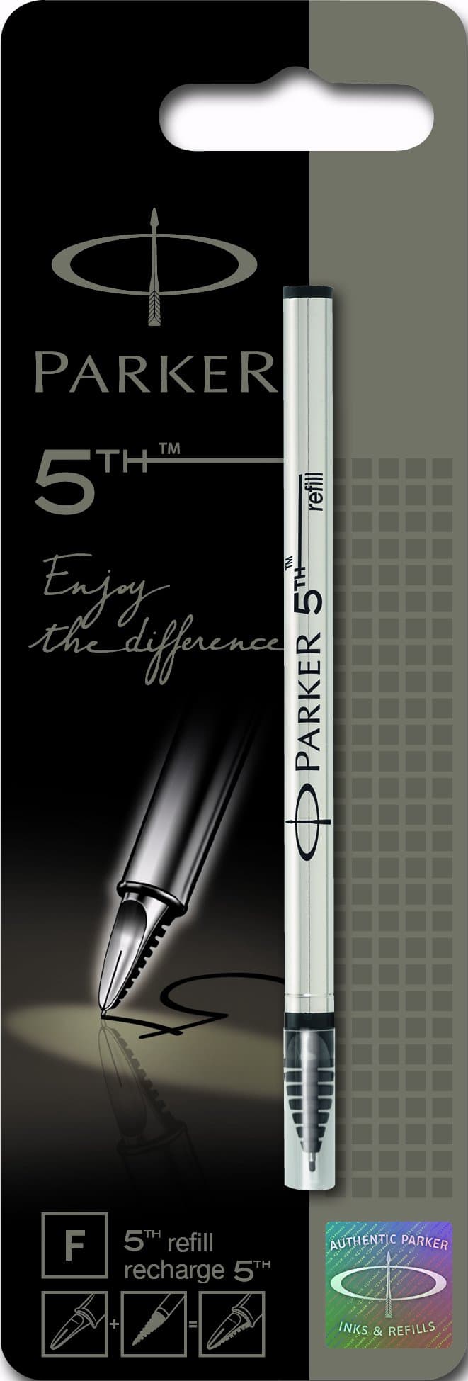5th refill for Parker 5th Technology Ink Pens, Fine point, Black ink, 1 unit per pack (S0958790)