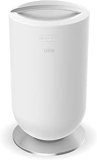 PureBliss Luxury Towel Warmer - Extra Large 20L Heats Towels, Robes, Blankets, or Clothing - Modern Bucket Design, 4 Heat Timer Settings & Auto Shut-Off (White & Brushed Silver)