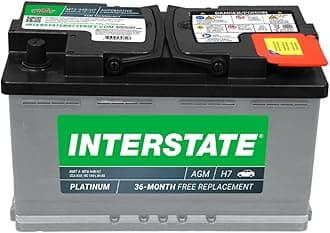 Interstate Batteries Automotive Battery 12V 80Ah (Group Size H7, 94R) 850CCA SLI AGM Automobile Replacement Battery for Cars, SUVs, Sedans, Trucks (MTX-94R/H7)