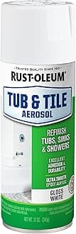Rust-Oleum 280882 Specialty Tub and Tile Spray Paint, 12-Ounce, White