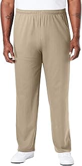 KingSize Men's Big & Tall Lightweight Jersey Open-Bottom Sweatpants