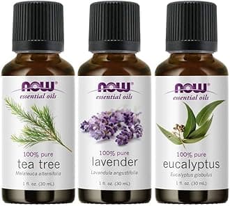 3-Pack Variety of Now Essential Oils: Tea Tree, Eucalyptus, Lavender
