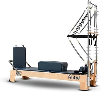 Pilates Reformer,Pilates Reformer Equipment with Reformer Accessories, Reformer Box, Padded Jump Board, Reformer Pilates Machine for Home Workouts