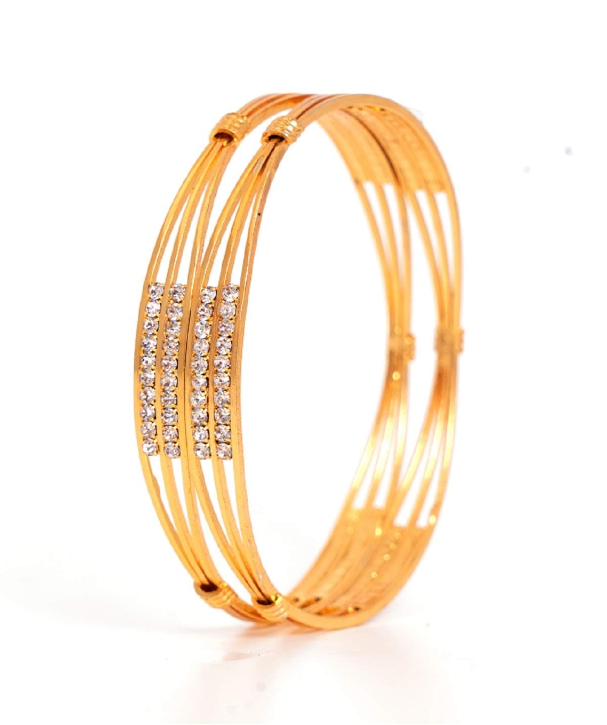 AFJ GOLD Copper Gold Plated Bangles for Women's
