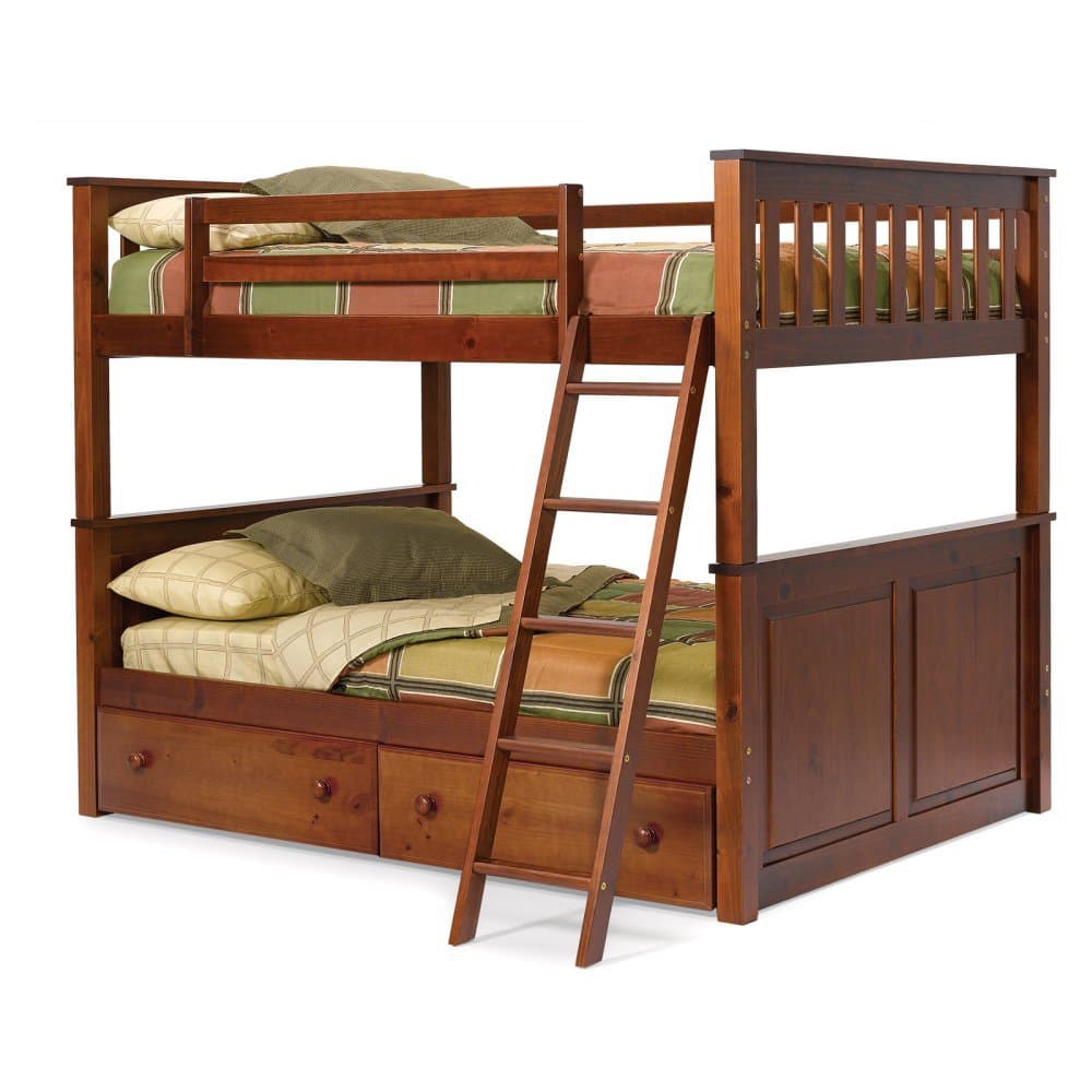 Woodcrest Pine Ridge Full over Full Bunk Bed - Chocolate
