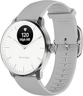 - ScanWatch Light - Hybrid Smartwatch, 24/7 Heart Monitoring, Activity Tracking, Cycle Tracking, Sleep Monitoring, Connected GPS, 30-Day Battery Life, Android & Apple Compatible (White)