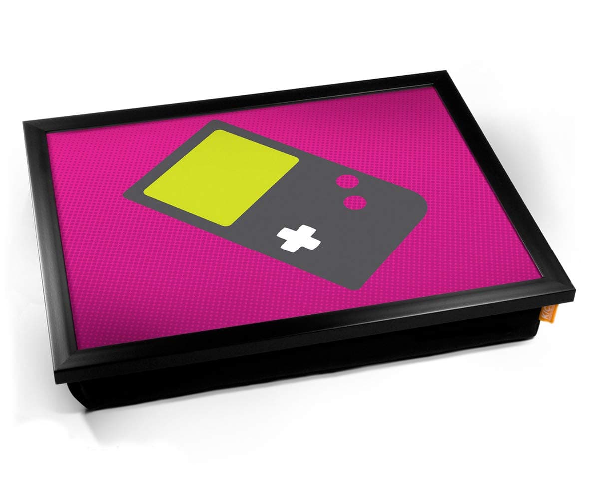 KICO Game Over Gaming Cushioned Bean Bag Breakfast Bed Lap Tray Desk - Black Frame