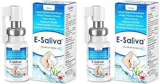 E-Saliva Mint Dry Mouth Spray - Instant Relief for Dry Mouth - Neutral (2 Pack))