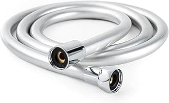 Ultra-Flex Shower Hose, Premium RV PVC Handheld Shower Head Hose Flex Hoses Extension with Brass Insert and Nut for Bathing Pet Bathing, 60 in Silver Gray