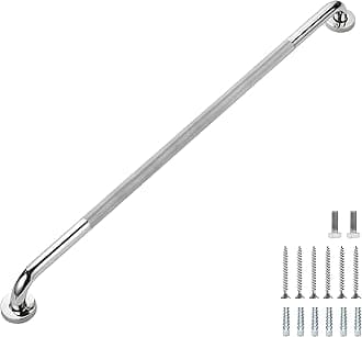 Grab Bars for Shower, 1 Pack 36-Inch Anti Slip Shower Handles for Elderly, Safety Shower Grab Bar, Stainless Steel Handicap Grab Bars for Bathroom (Polished Nickel 1" Diameter)