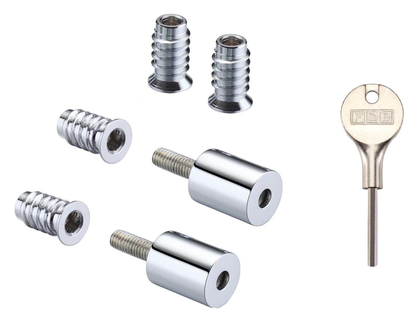 Fulton & Bray FB319 Quality Roller Sash Window Stop Restrictor for Child Safety and Security - Comes With Key Included (Polished Chrome)