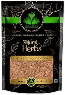 SAI HERBS Mandrake Root Powder - Pure & Natural (100 Grams)