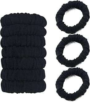 Black Soft Polyester Hair Ties