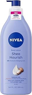 Shea Nourish Body Lotion for Dry Skin with Hyaluronic Acid, Shea Butter and Deep Nourishing Serum, 48-Hour Body Moisturizer, 16.9 Fl Oz Pump Bottle