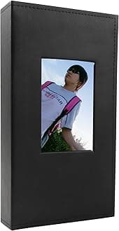 Photo Album 4x6 300 Photos, Leather Cover Extra Large Capacity Wedding Family Picture Albums,Black,1Pack