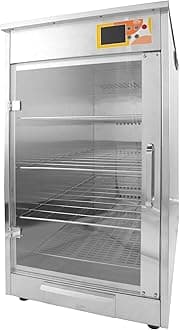 4-Shelf Electric Fan Circulated Hot Box Food Warmer for Holding 4" D Full-Size Steam Table Pans, Countertop Heated Holding Cabinet for Pizza Pretzel, Catering Warming Oven w/Water Tray, 120V, 600W