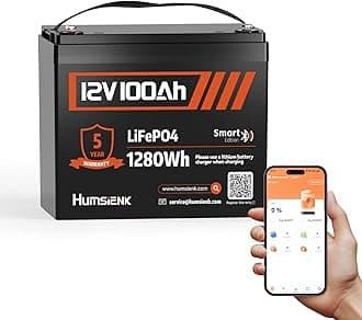 12V 100Ah LiFePO4 Lithium Battery Bluetooth, BCI Group 24, 15000+ Deep Cycle Battery, Built-in 100A BMS with Low-Temp Protection, Ideal for RV, Marine, Trolling Motors, Off Grid etc.
