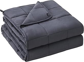 25 lbs weighted blanket Queen Size for Adults (60”x 80”, Grey) Cooling Heavy Blanket for Sleeping Perfect for 240-260 lbs, Winter Thick Breathable Blanket with Premium Glass Bead, Machine Washable
