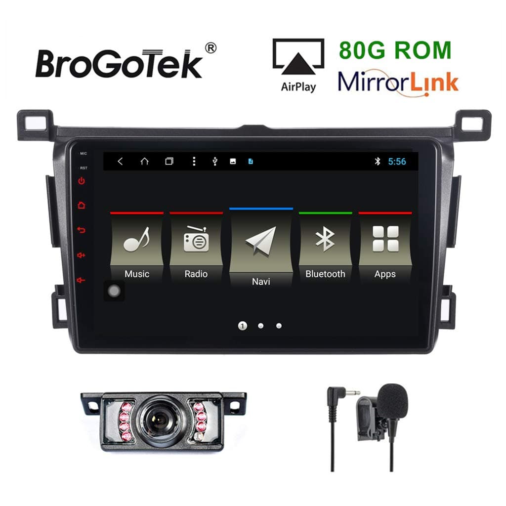 Android 8.1 Car Stereo Head Unit for Toyota RAV4 2012-2019 Car Radio Double Din GPS Navi Navigation 9 Inch IPS Panel Touch Screen Bluetooth Radio SWC 4G WiFi CAM-in