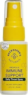 Bee Propolis Throat Spray by Beekeeper’s Naturals | Premium 95% Bee Propolis Extract | Natural Throat Relief and Immune Support | Great for Kids : Bee Propolis Spray