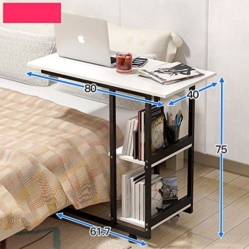 A30 White Table Lazy Notebook Bedside Computer Laptop Desk 80x40x69cm
