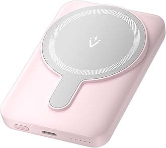 Magnetic Wireless Power Bank, PD 20W Fast Charging, 15W Wireless, 5000mAh, Pink