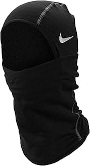 NIKE NNW16 carta Football WITH DRI-FIT TECHNOLOGY CONVERTIBLE FOLD-OVER DESIGN ALLOWS YOU TO ADJUST FACE COVERAGE WARM SPHERE FABRIC CIRCULATED HEAT FOR OPTIMAL TEMPERATURE, Black, One size