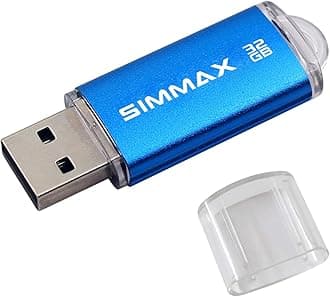 Memory Stick 32GB USB 2.0 Flash Drives Thumb Drive Pen Drive (32GB Blue)