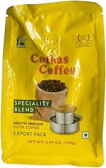 Cothas Coffee Speciality Blend, Roasted South Indian Filter Coffee, Contains 15% Chicory, 184 gm, Pack of 2