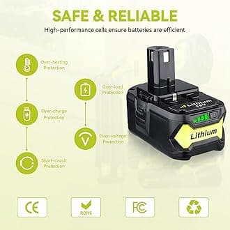 VANON Replacement for Ryobi 18V Battery 7.0Ah Lithium ion 18 Volt Batteries Replacement for Ryobi 18V Cordless Tools P108 P107 P105 P104 P103 2Pack