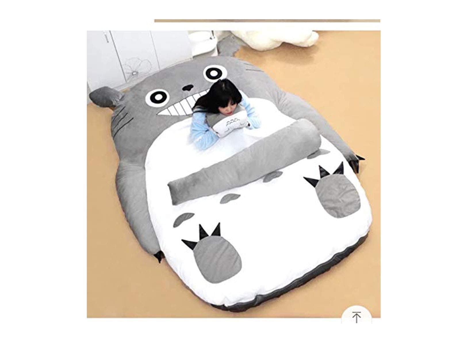 Plush Totoro Sleeping Bag Sofa Bed Double Foam Beanbag Cartoon Mattress Cushion for Kids Tatami Bed Xmas Gift