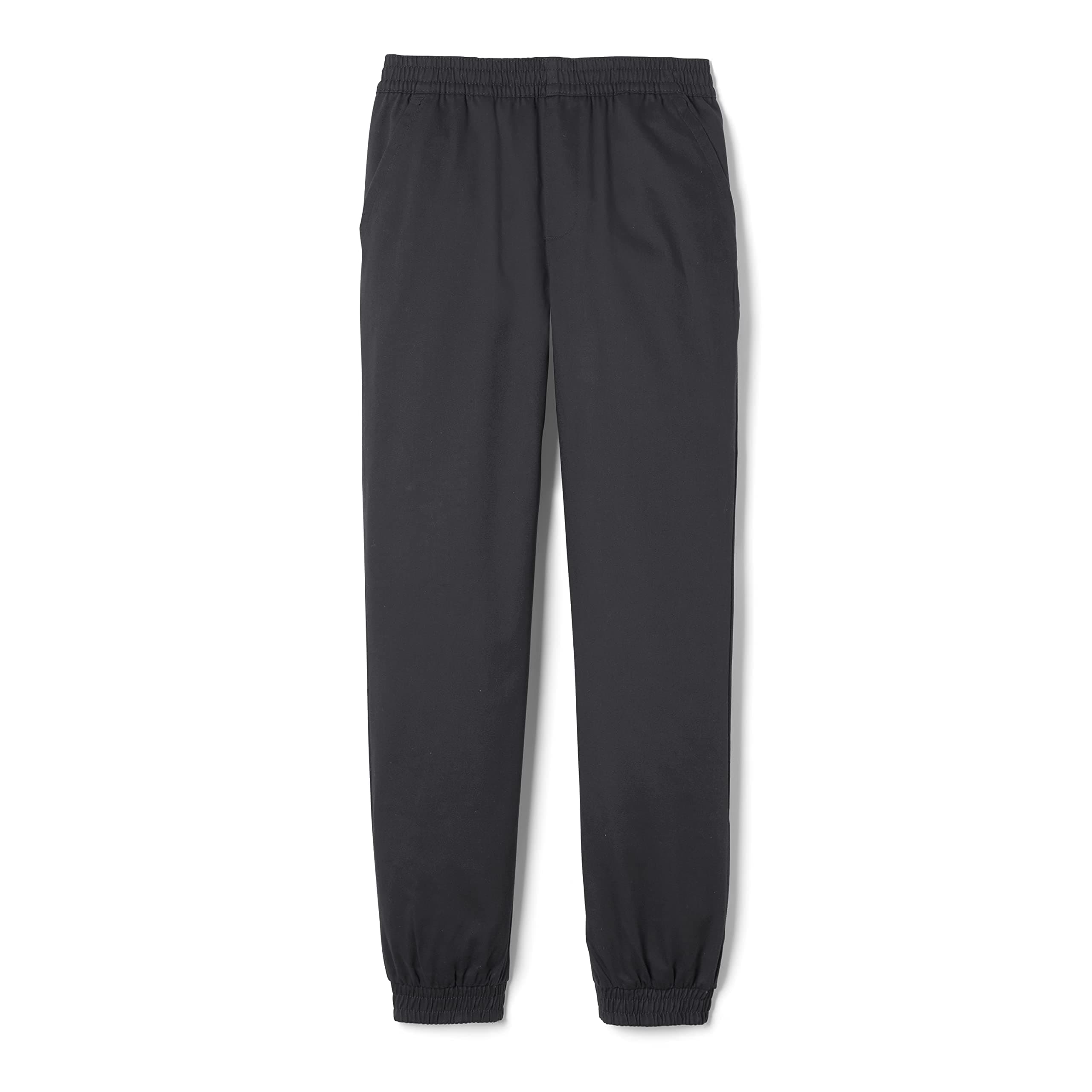 Boys' Pull-on Twill Jogger Pants, Black, 20