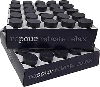 Wine Saver and Stopper - Removes Oxygen, Preserving and Keeping Wine As Fresh As The Day The Bottle Was Opened - 48-Pack - Black
