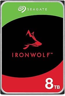 Seagate IronWolf 8TB NAS Internal Hard Drive HDD – 3.5 Inch SATA 6Gb/s 7200 RPM 256MB Cache for RAID Network Attached Storage – Frustration Free Packaging (ST8000VNZ04/N004)