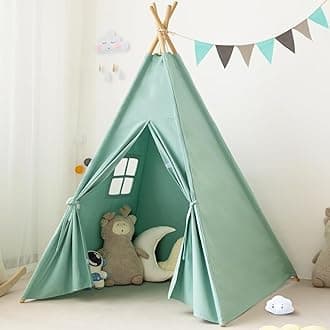 RongFa Teepee Tent for Kids-Portable Children Play Tent Indoor Outdoor (Jewelry Blue)