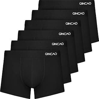 QINCAO Boxer Shorts Mens 6 Pack, No Itchy Labels, Cotton Underwear Retro Trunks, Underwear Gift Set