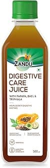 Zandu Digestive Care Juice, 500 ml, Enriched with Papaya, Triphala & Bael to improve Gut Health, Relieves Gas, Boosts Appetite, Scientifically Tested
