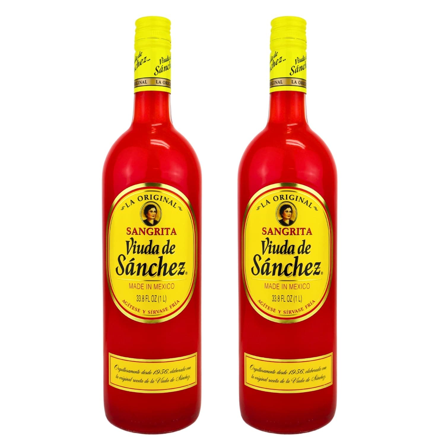 Viuda de Sanchez Sangrita, 1 Liter Bottle – Authentic Mexican Chaser with Citrus, Chili & Spice – Classic Sangrita for Cocktails, Mezcal & Culinary Use (Pack of 2)