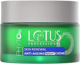 Lotus Professional PhytoRx Skin Renewal Anti Ageing Night Face Cream| Anti-Wrinkle Collagen Boost Night Cream| For Oily, Dry and Combination Skin| | For Women and Men| 50g