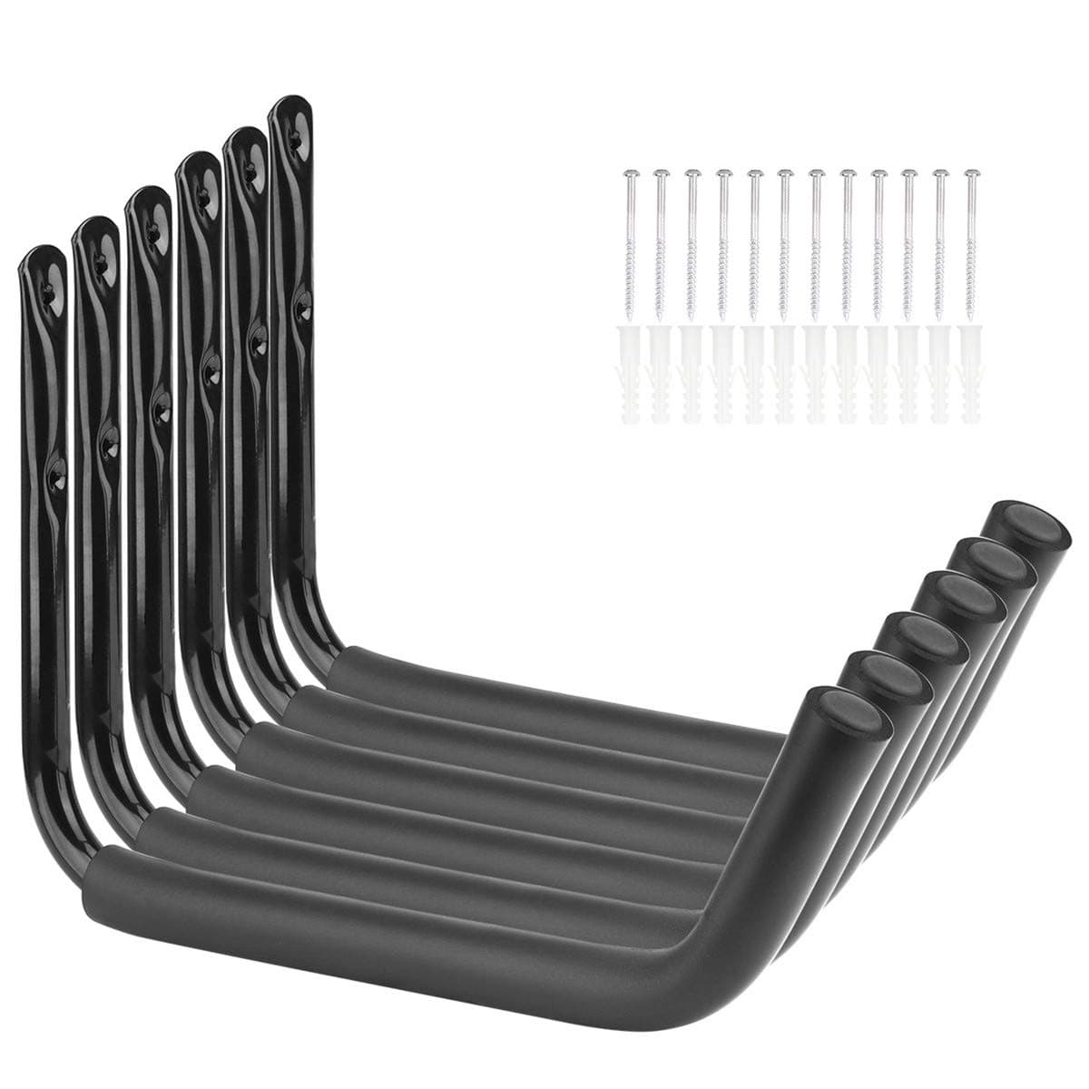 Garage Storage Heavy Duty Hooks, 15Inch Jumbo Arm Kayak Rack, 6 Pack Wall Mount Canoe Hangers
