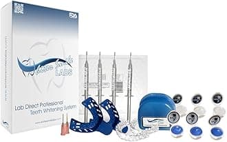 Professional Custom Teeth Whitening Tray Kit. Dental Lab Direct, Custom Made Teeth Whitening Tray, U.S.A Made Bleaching Trays with 38% High Intensity Gel Fast Results Custom Upper and Lower Trays