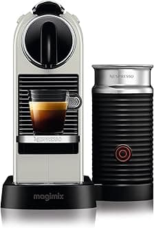 Citiz Automatic Pod Coffee Machine with Milk Frother for Espresso, Cappuccino and Flat White by Magimix in White - International Version - No Nespresso Warranty