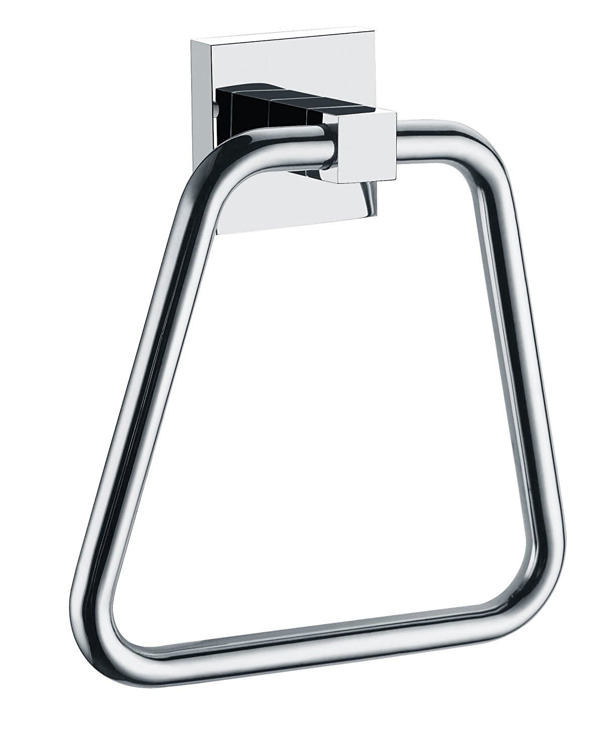 Wall-Mounted Ring Towel Holder with Polished Chrome Finish