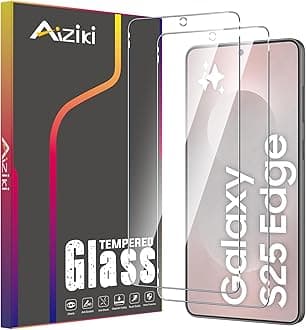 (2 Pack Designed for Samsung Galaxy S25 Edge Screen Protector Tempered Glass, 9H Hardness Ultra Resistant, Bubble Free for Samsung Galaxy S25 Edge Screen Protector, Case Friendly