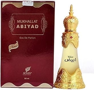 AFNAN Mukhallat Abiyadh Unisex Concentrated Perfume Oil, 20 ML