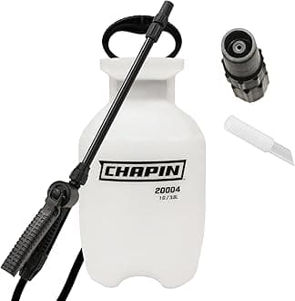 Chapin 20004 Pump Sprayer, 1-Gallon SureSpray Translucent Tank with an Easy Fill Funnel-Top Opening, Adjustable Cone Nozzle & 34" Long Reach Hose, Used for Fertilizer, Pesticides, Weeds & Pests
