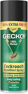 Gecko Cockraoch Repellent Spray - Non-Toxic Cockroach Repellent for Home, Kitchen, and Office, Human & Pet Friendly with Refreshing Fragrance and biodegradable 100% Natural(200Ml)
